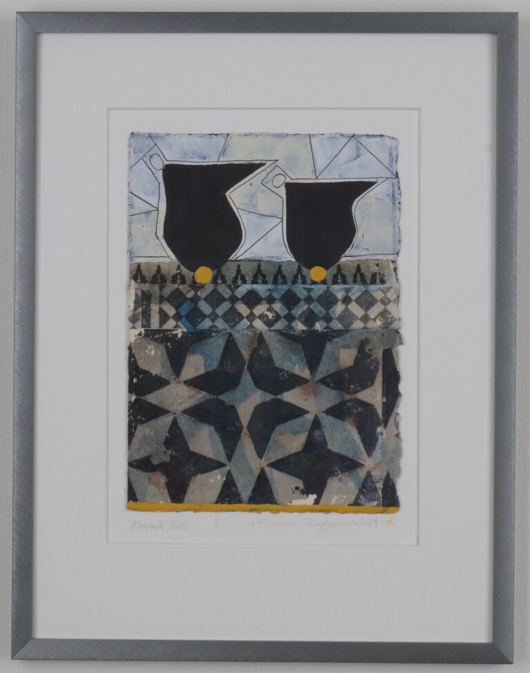 Mixed media. Indrammet 31 x 24 cm